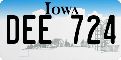 IA license plate DEE724