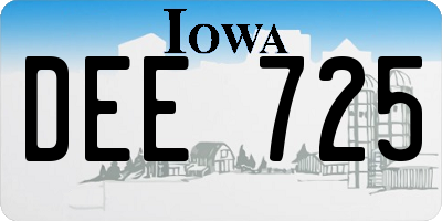 IA license plate DEE725