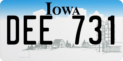 IA license plate DEE731