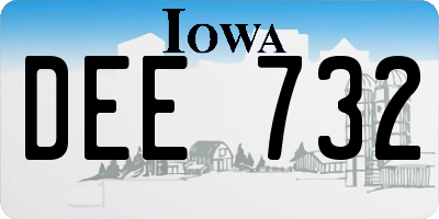 IA license plate DEE732