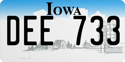 IA license plate DEE733