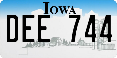 IA license plate DEE744