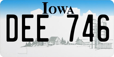 IA license plate DEE746