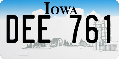 IA license plate DEE761