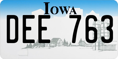 IA license plate DEE763