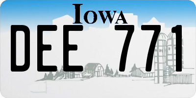 IA license plate DEE771