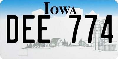 IA license plate DEE774