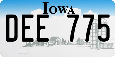 IA license plate DEE775