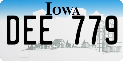 IA license plate DEE779