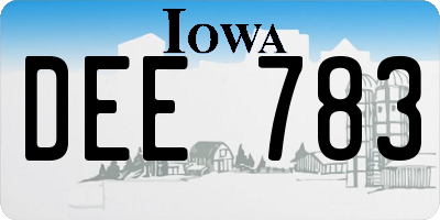 IA license plate DEE783