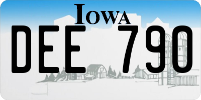 IA license plate DEE790