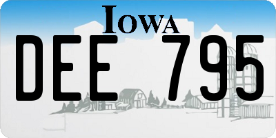 IA license plate DEE795