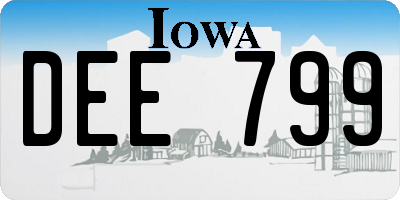 IA license plate DEE799
