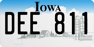 IA license plate DEE811