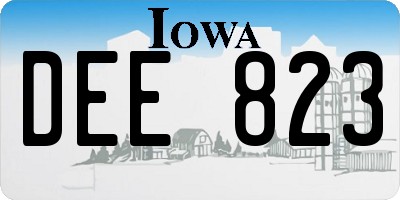 IA license plate DEE823
