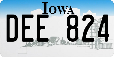 IA license plate DEE824
