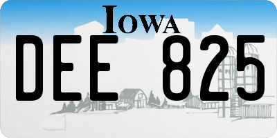 IA license plate DEE825