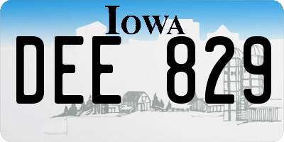 IA license plate DEE829