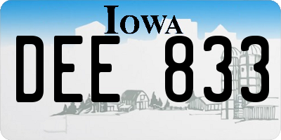 IA license plate DEE833