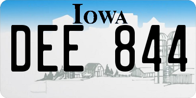 IA license plate DEE844