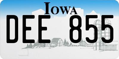 IA license plate DEE855