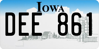 IA license plate DEE861