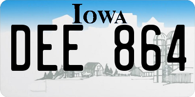 IA license plate DEE864