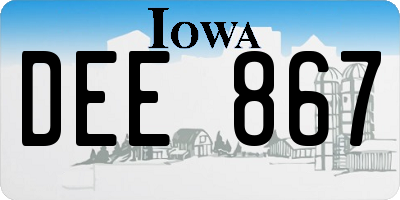 IA license plate DEE867
