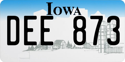 IA license plate DEE873