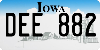 IA license plate DEE882