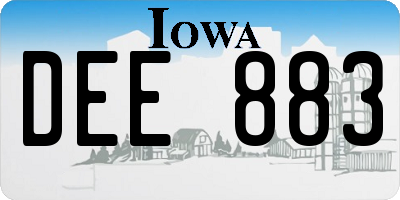 IA license plate DEE883
