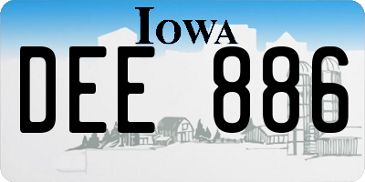 IA license plate DEE886