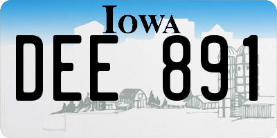 IA license plate DEE891