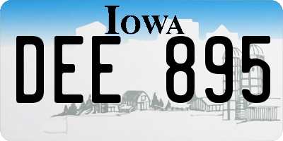 IA license plate DEE895