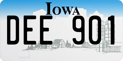 IA license plate DEE901