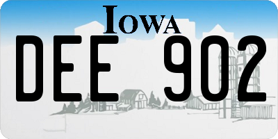 IA license plate DEE902