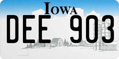 IA license plate DEE903