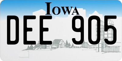 IA license plate DEE905