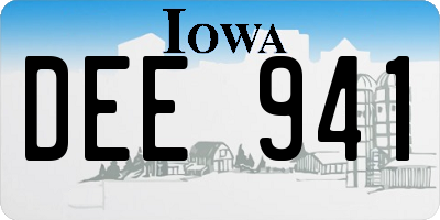 IA license plate DEE941