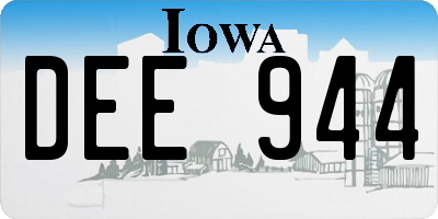 IA license plate DEE944