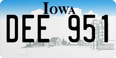 IA license plate DEE951