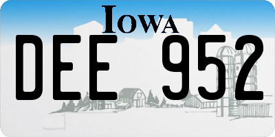 IA license plate DEE952