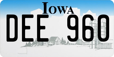 IA license plate DEE960