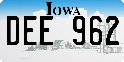 IA license plate DEE962