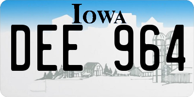 IA license plate DEE964