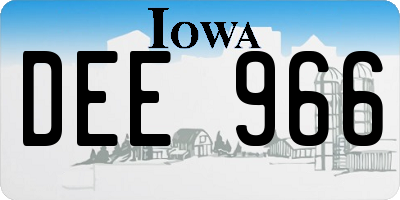 IA license plate DEE966