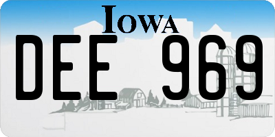 IA license plate DEE969
