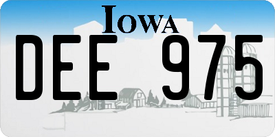 IA license plate DEE975