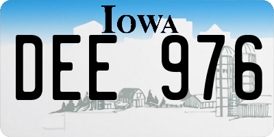 IA license plate DEE976