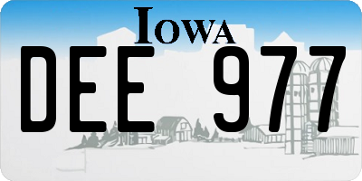 IA license plate DEE977